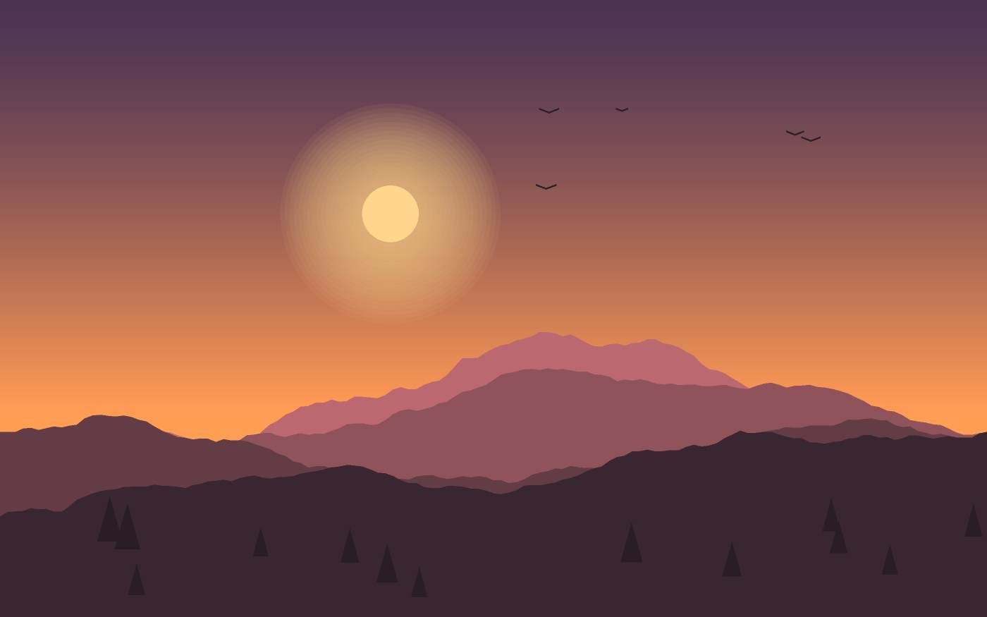 Ilustración de un paisaje