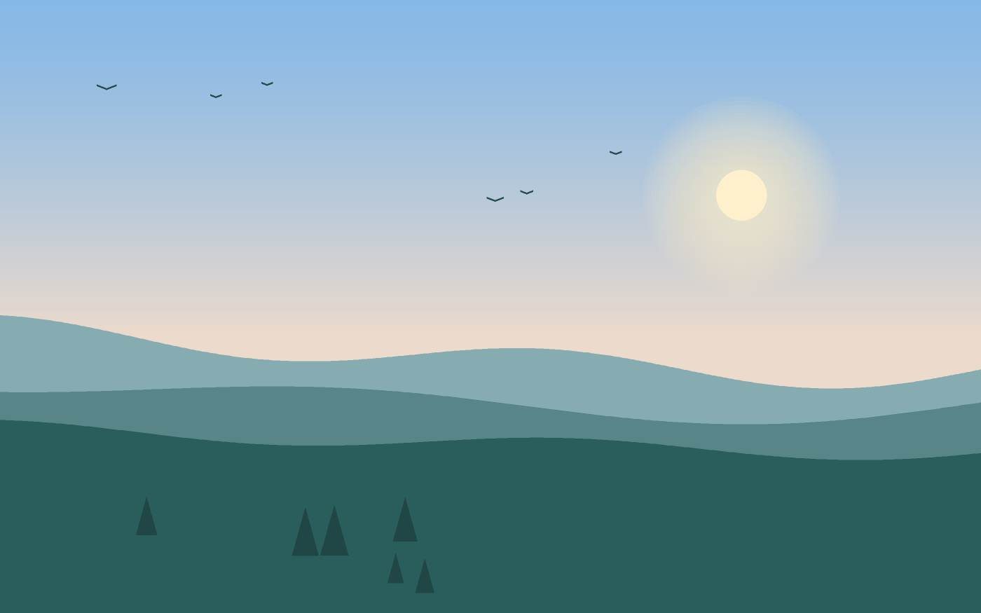 Illustrazione di un paesaggio