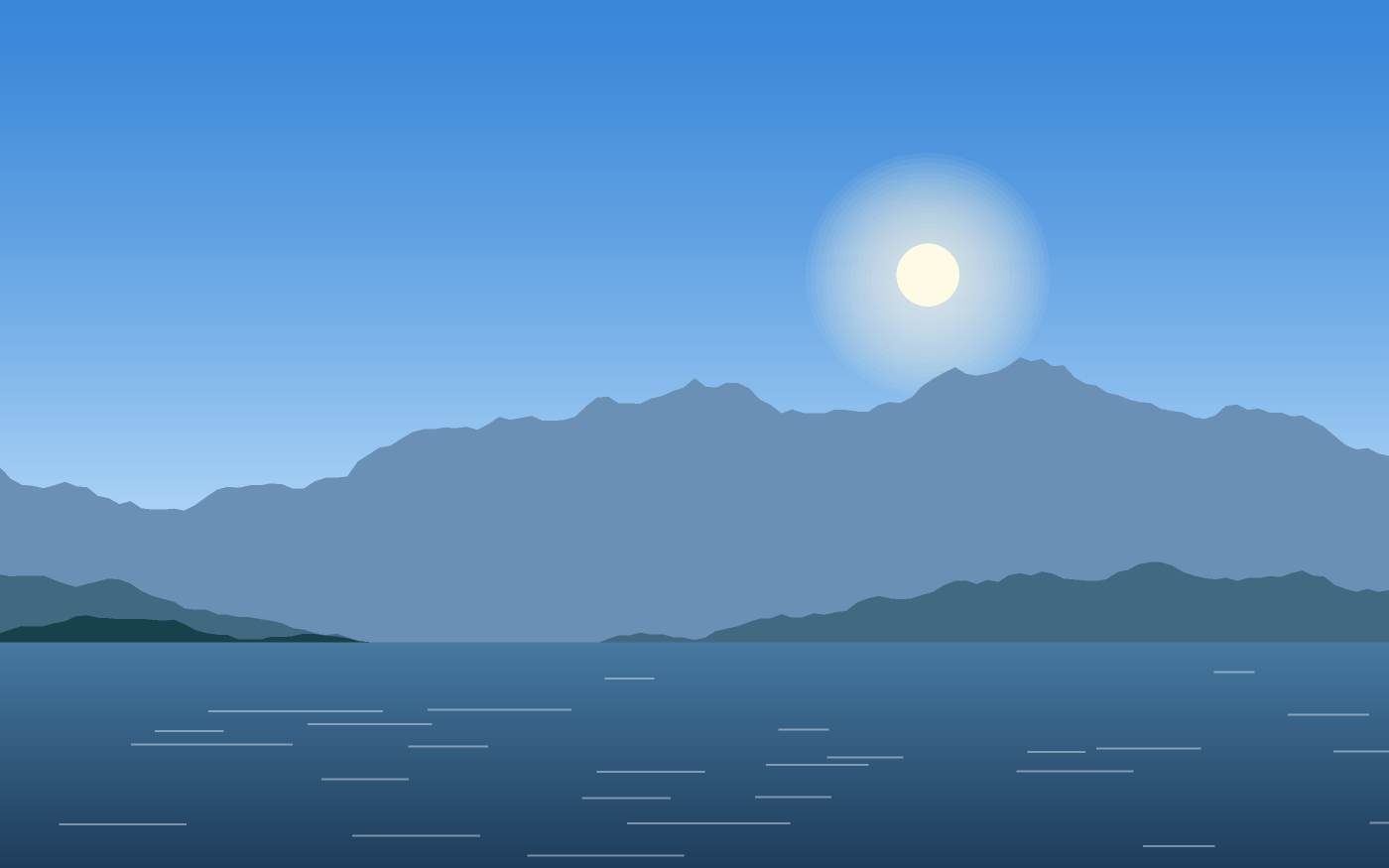 Ilustração de uma paisagem